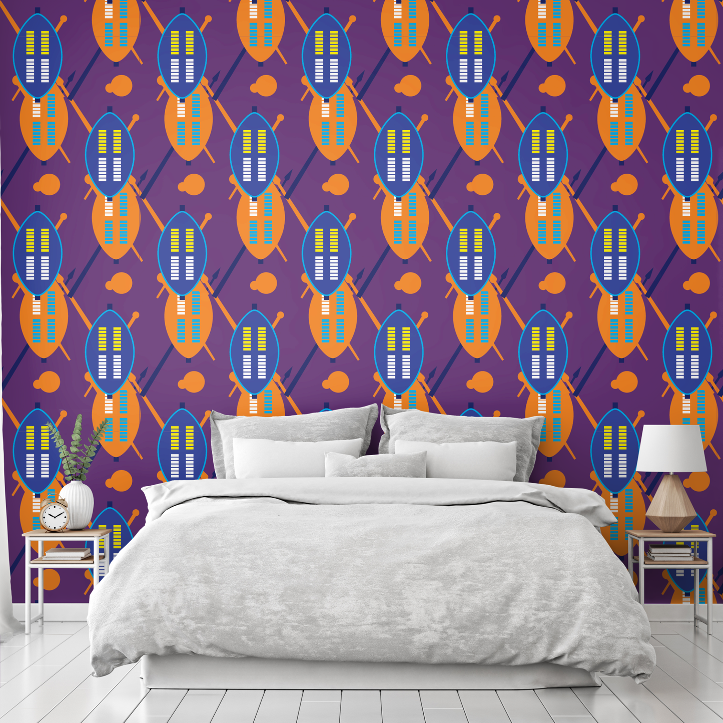 Themba Zulu Shield Wallpaper - Set of 2 rolls