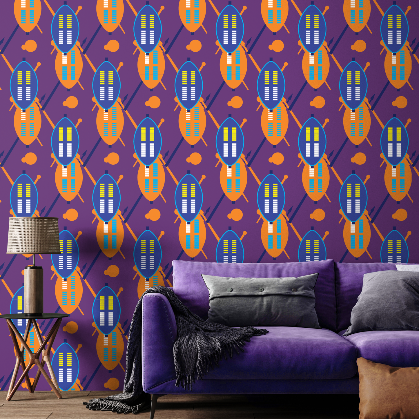 Themba Zulu Shield Wallpaper - Set of 2 rolls