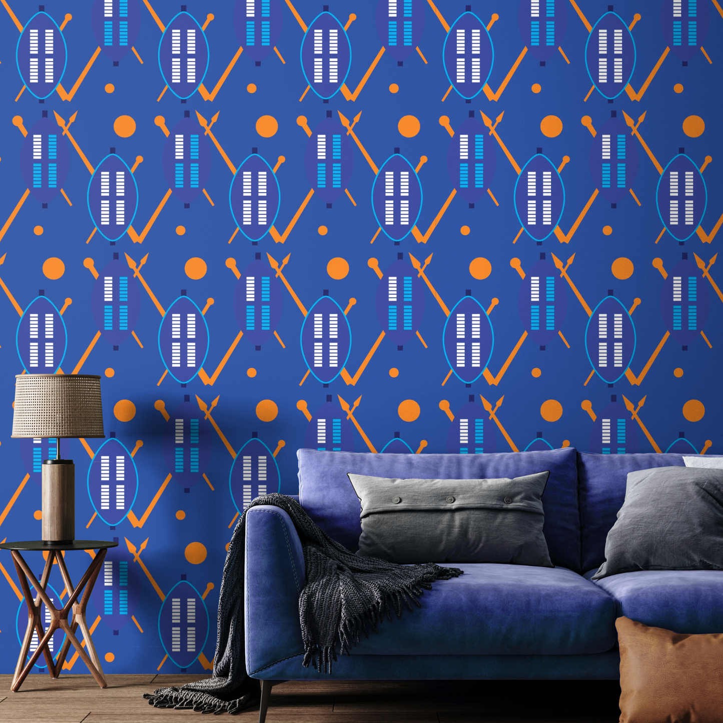 Khaya Zulu Shield Wallpaper - Set of 2 rolls