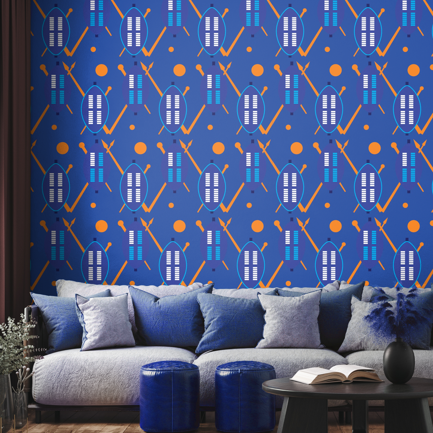 Khaya Zulu Shield Wallpaper - Set of 2 rolls