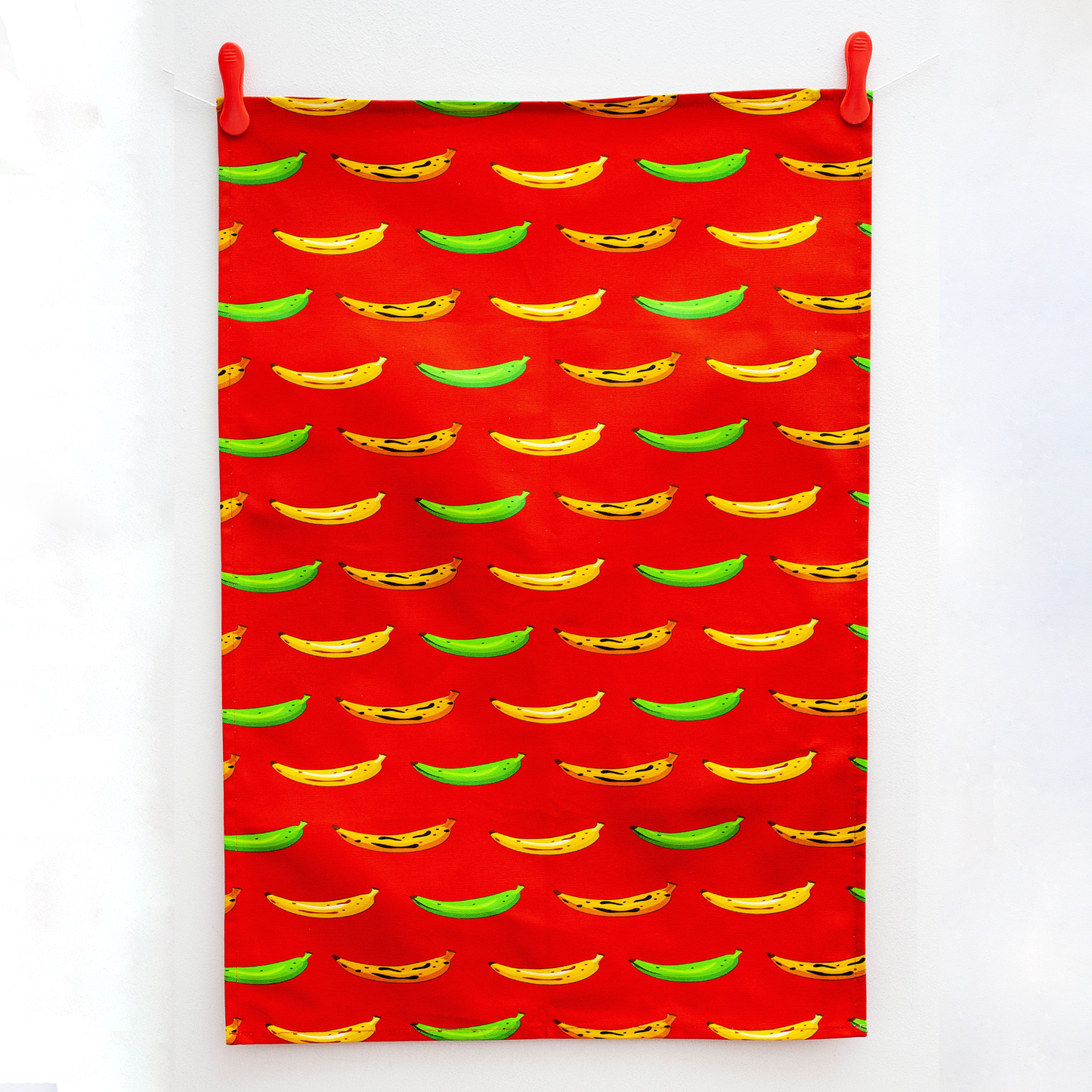 TEA TOWEL PLANTAIN RED