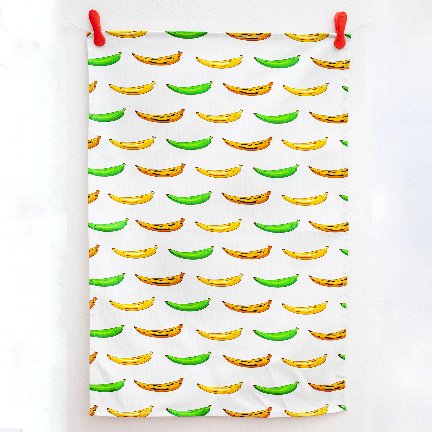 TEA TOWEL PLANTAIN WHITE