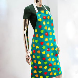 APRON SCOTCH BONNET PEPPER TEAL